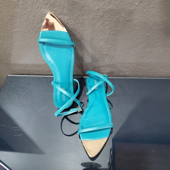 Express Teal Sandals - Picture 9 of 9